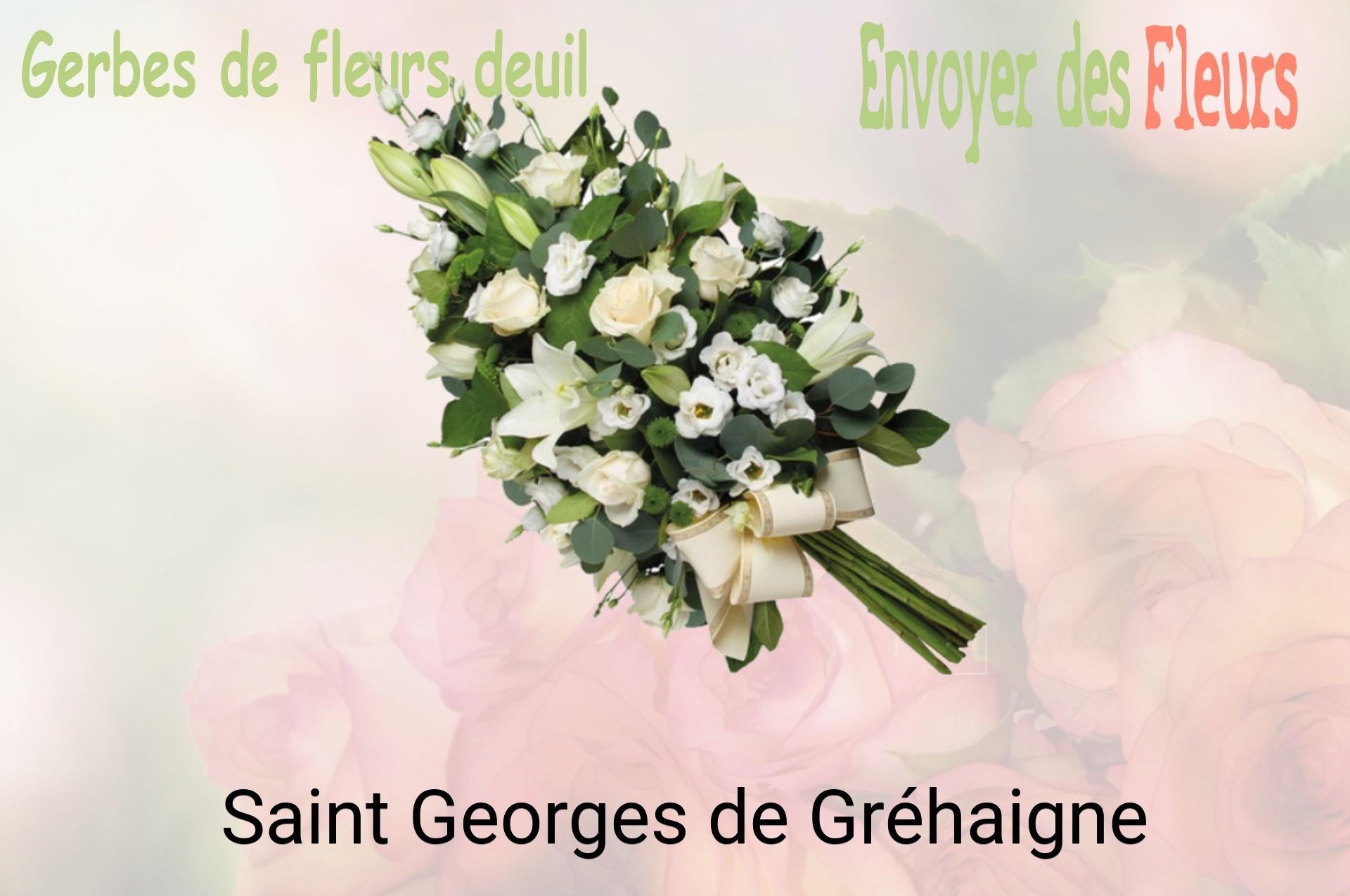Gerbe de fleurs de deuil livrée à Saint-Georges-de-Gréhaigne